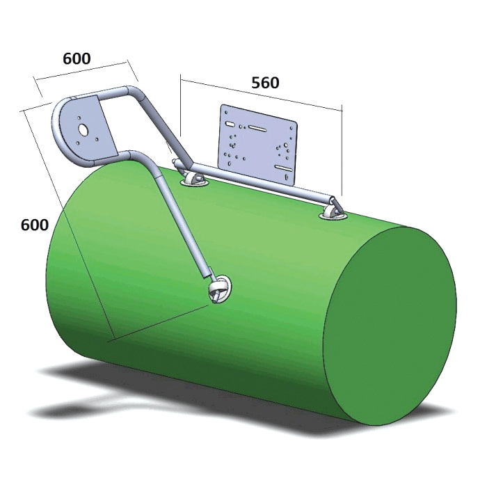 Стойка рулевая с креплением на баллон надувной лодки 25мм в Керчи