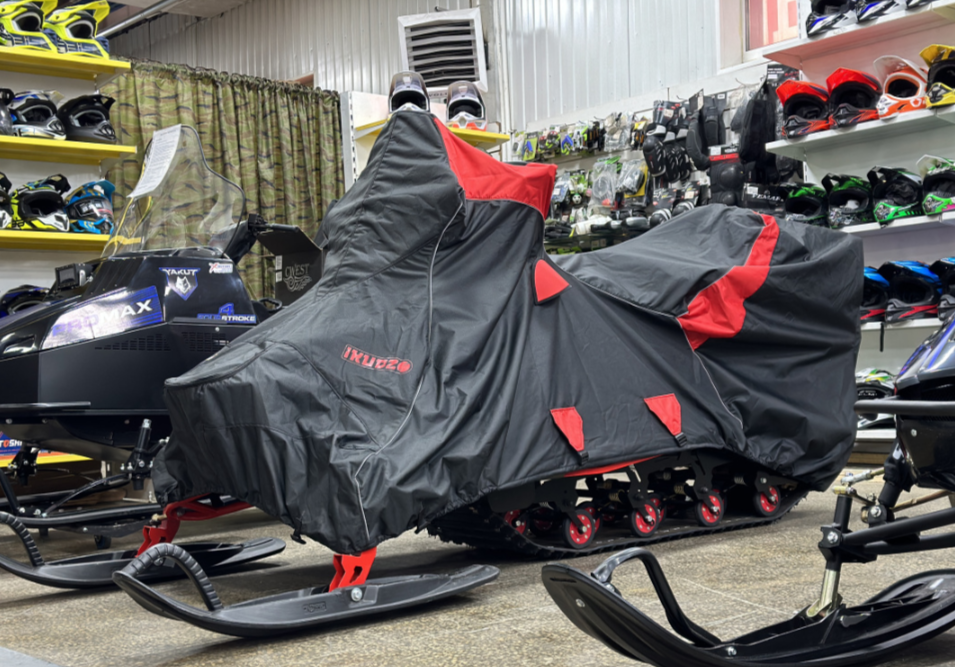 Чехол транспорт. снегохода IKUDZO HUNTER черно-красный Оксфорд ПРЕМИУМ качества с лого IKUDZO в Керчи