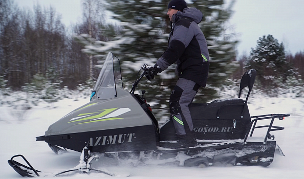 Миниснегоход Бурлак Азимут 24 л.с. , эл.запуск, реверс, тормоз гидравл, капот серый в Керчи