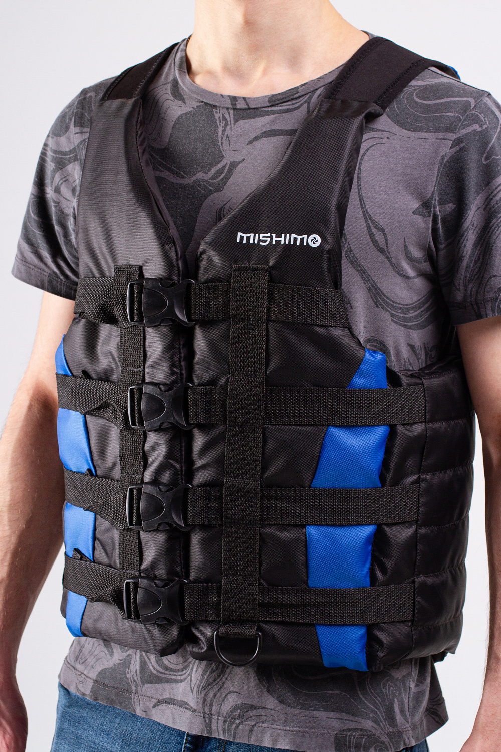 Жилет спасательный MISHIMO PRO Премиум качества Черно-синий в Керчи