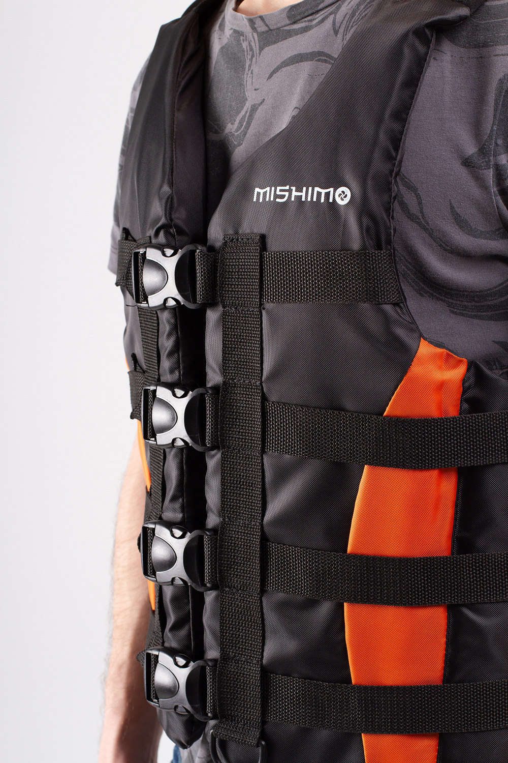 Жилет спасательный MISHIMO PRO Премиум качества Черно-оранжевый в Керчи