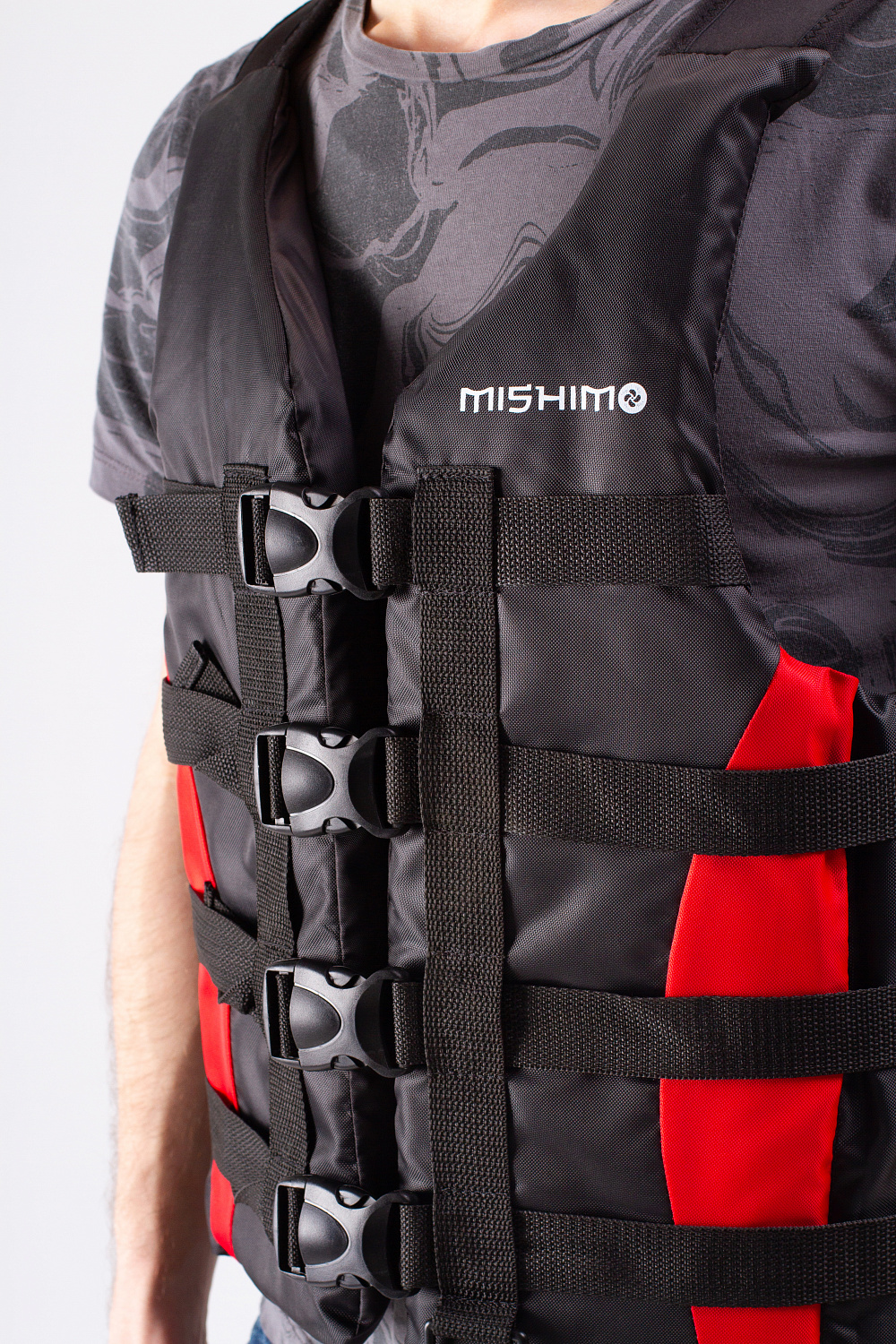Жилет спасательный MISHIMO PRO Премиум качества Черно-красный в Керчи